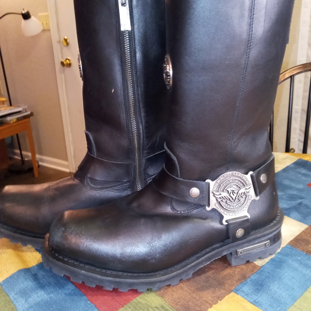 Milwaukee Leather Biker Boots size 12